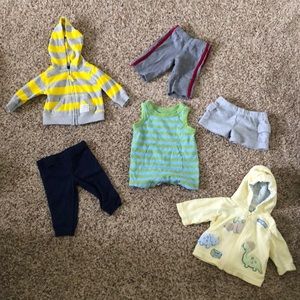 Lot of 6 Newborn Boy Clothes